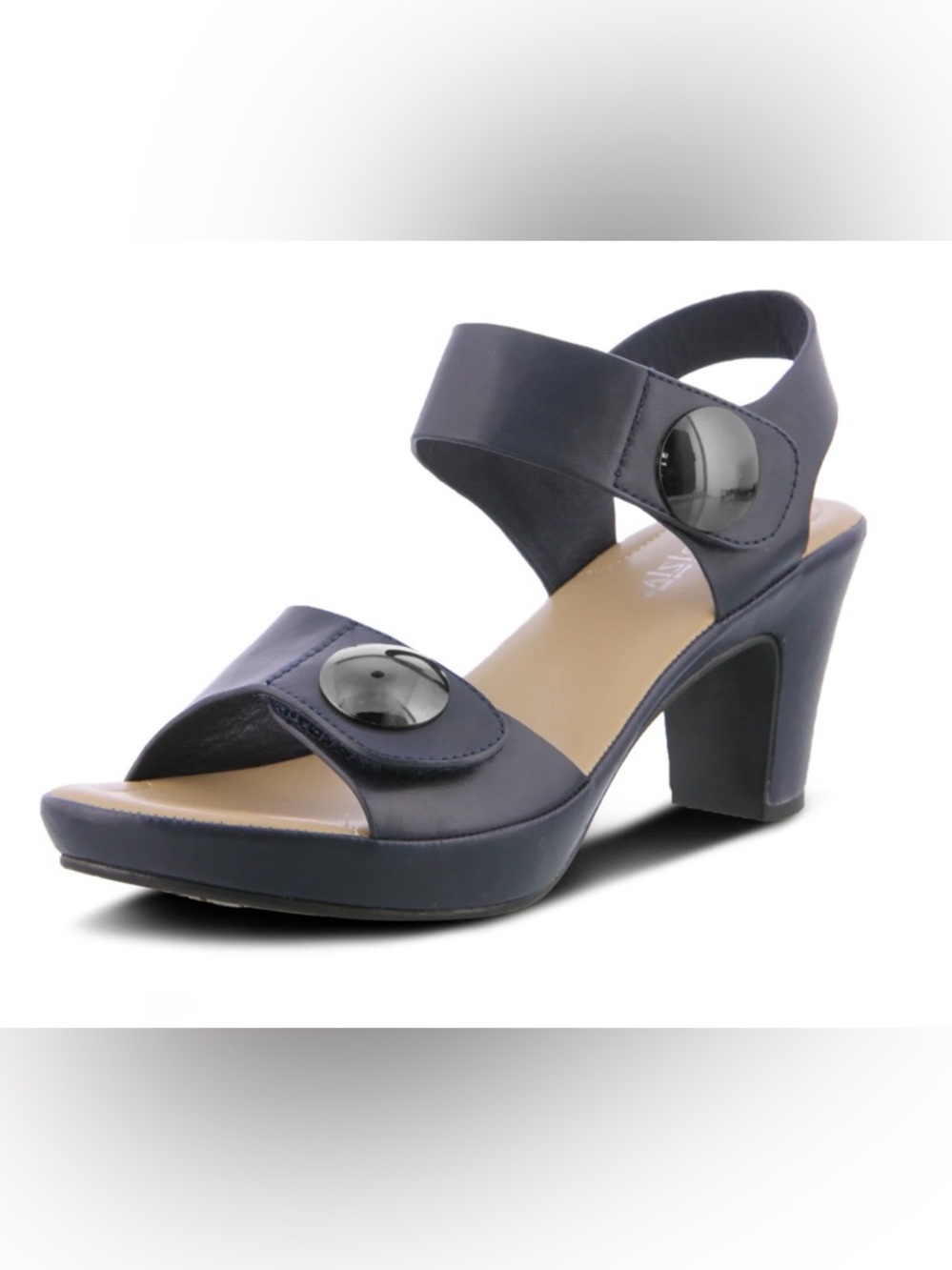 Patrizia by Spring Step “Dade” Navy Block Heels